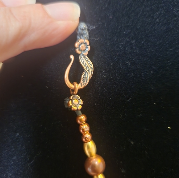 Artisan 'Mixed Metal' Bracelet and Necklace Set Inspirational Boho - Picture 8 of 8